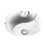 Sliver And White Yin Yang Print Car Side Mirror Covers