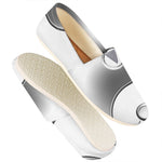 Sliver And White Yin Yang Print Casual Shoes