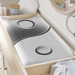 Sliver And White Yin Yang Print Changing Pad Cover