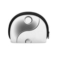 Sliver And White Yin Yang Print Coin Purse