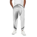 Sliver And White Yin Yang Print Cotton Sweatpants