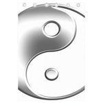 Sliver And White Yin Yang Print Curtain