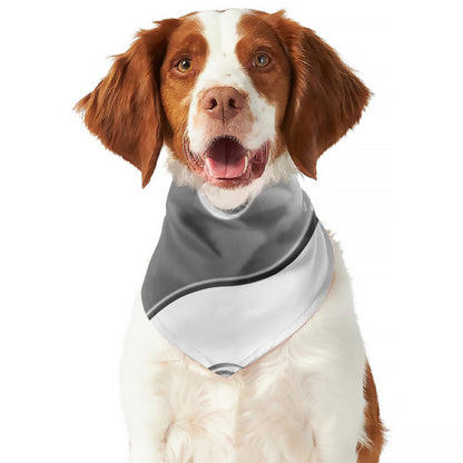 Sliver And White Yin Yang Print Dog Bandana