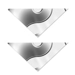 Sliver And White Yin Yang Print Dog Bandana