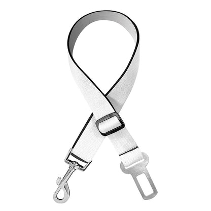 Sliver And White Yin Yang Print Dog Seat Belt