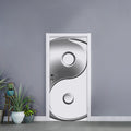 Sliver And White Yin Yang Print Door Sticker