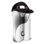 Sliver And White Yin Yang Print Double Neoprene Wine Tote