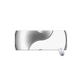 Sliver And White Yin Yang Print Extended Mouse Pad