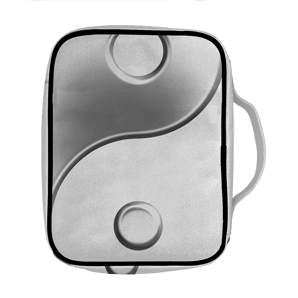 Sliver And White Yin Yang Print Front Pocket Bible Bag