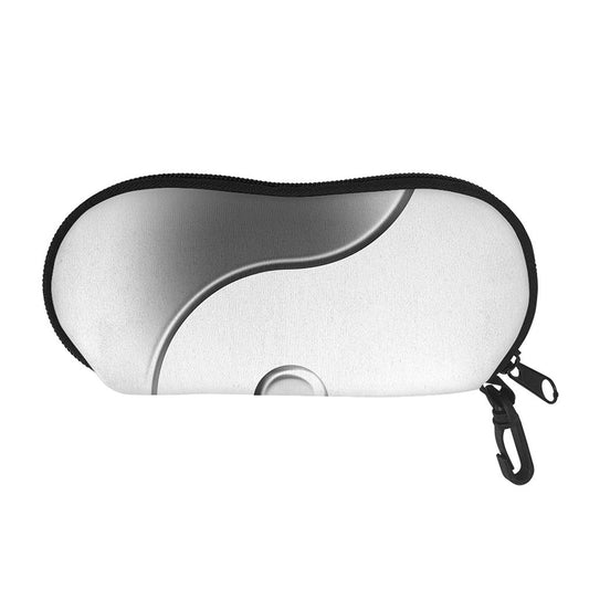 Sliver And White Yin Yang Print Glasses Case