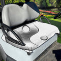 Sliver And White Yin Yang Print Golf Cart Seat Cover