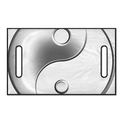 Sliver And White Yin Yang Print Golf Cart Seat Cover