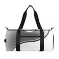 Sliver And White Yin Yang Print Gym Bag