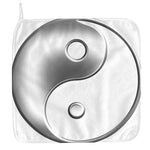 Sliver And White Yin Yang Print Hand Towel