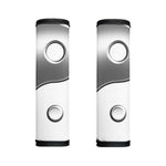 Sliver And White Yin Yang Print Handle Covers