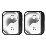 Sliver And White Yin Yang Print Handle Covers