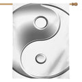 Sliver And White Yin Yang Print House Flag