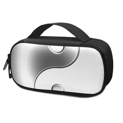 Sliver And White Yin Yang Print Insulin Cooler Travel Case