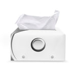 Sliver And White Yin Yang Print Leather Tissue Box Cover