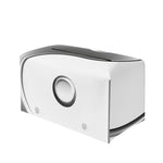 Sliver And White Yin Yang Print Leather Tissue Box Cover