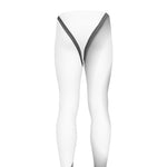 Sliver And White Yin Yang Print Men's leggings