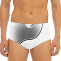 Sliver And White Yin Yang Print Men's Triangle Swim Briefs