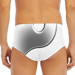 Sliver And White Yin Yang Print Men's Triangle Swim Briefs