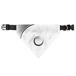 Sliver And White Yin Yang Print Over The Collar Dog Bandana