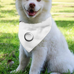 Sliver And White Yin Yang Print Over The Collar Dog Bandana