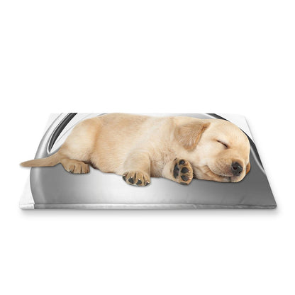 Sliver And White Yin Yang Print Pet Cooling Mat Cover