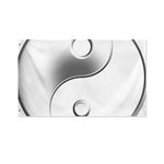 Sliver And White Yin Yang Print Polyester Flag