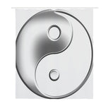 Sliver And White Yin Yang Print Polyester Shower Curtain