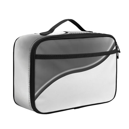 Sliver And White Yin Yang Print Portable Lunch Bag