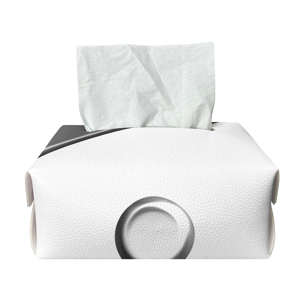 Sliver And White Yin Yang Print Rectangle Tissue Box Cover