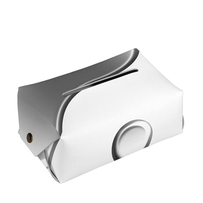Sliver And White Yin Yang Print Rectangle Tissue Box Cover