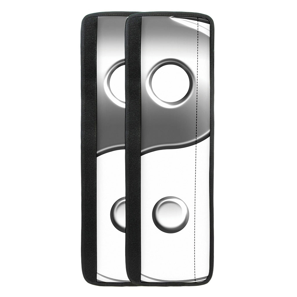 Sliver And White Yin Yang Print Refrigerator Handle Covers