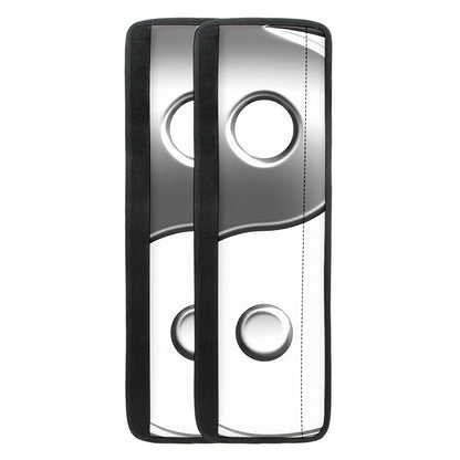 Sliver And White Yin Yang Print Refrigerator Handle Covers