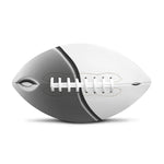 Sliver And White Yin Yang Print Rugby Ball