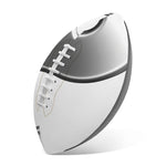 Sliver And White Yin Yang Print Rugby Ball