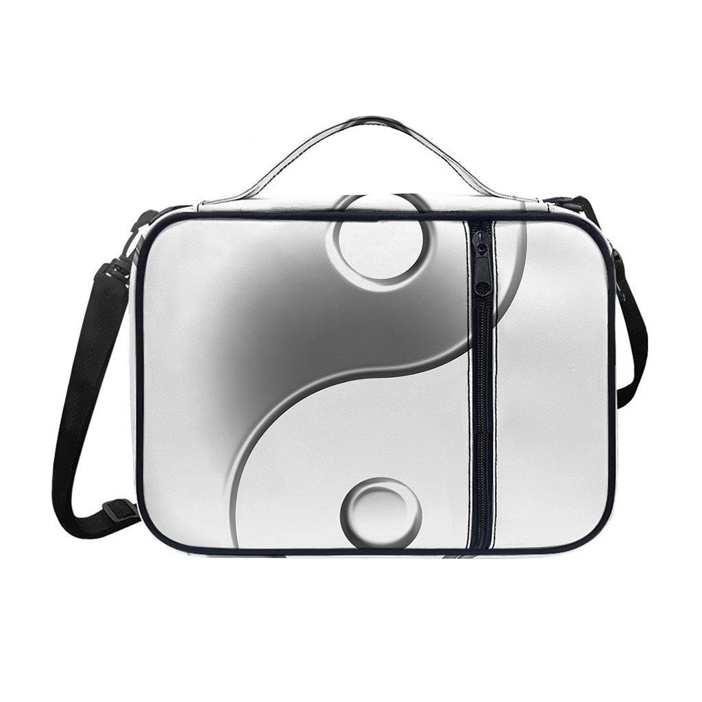 Sliver And White Yin Yang Print Shoulder Strap Bible Bag