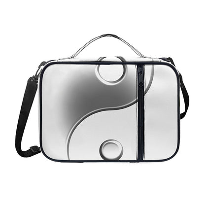 Sliver And White Yin Yang Print Shoulder Strap Bible Bag