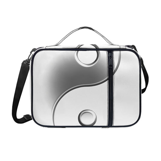 Sliver And White Yin Yang Print Shoulder Strap Bible Bag