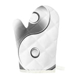 Sliver And White Yin Yang Print Single Oven Mitt