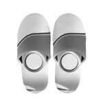 Sliver And White Yin Yang Print Slippers