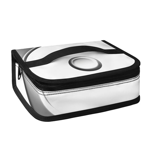 Sliver And White Yin Yang Print Small Lunch Bag