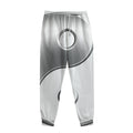 Sliver And White Yin Yang Print Sweatpants