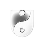 Sliver And White Yin Yang Print Toilet Lid Cover