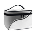 Sliver And White Yin Yang Print Travel Makeup Bag