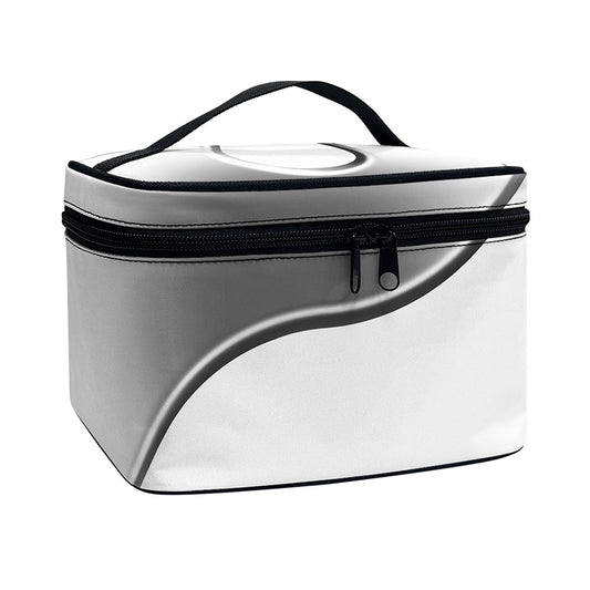 Sliver And White Yin Yang Print Travel Makeup Bag