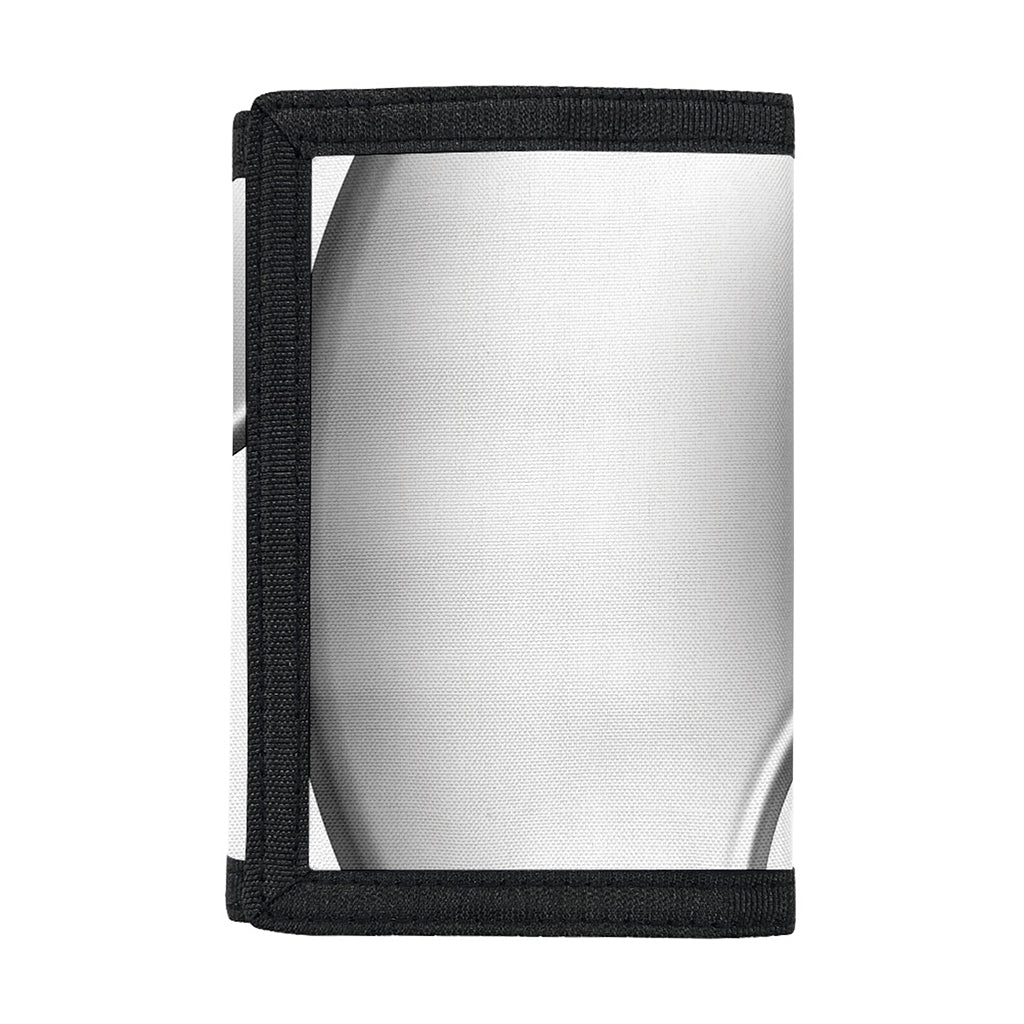 Sliver And White Yin Yang Print Trifold Wallet